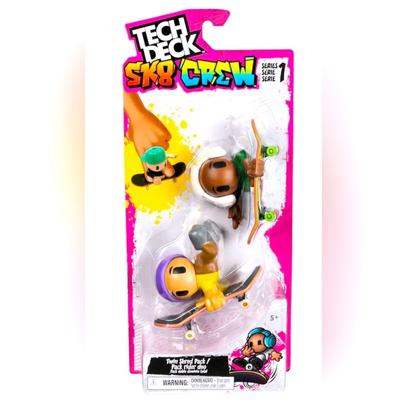 NWT Tech Deck Sk8 Crew, 2-Pack Fingerboards w/ Figures, and Mini Skateboards - Picture 1 of 10